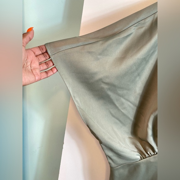 BHLDN Olive Green Wedding Dress - Picture 6 of 15